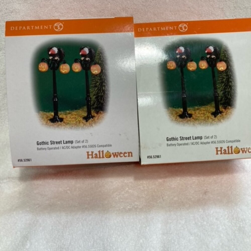 Department 56 Halloween Gothic Street Lamp- 2 sets